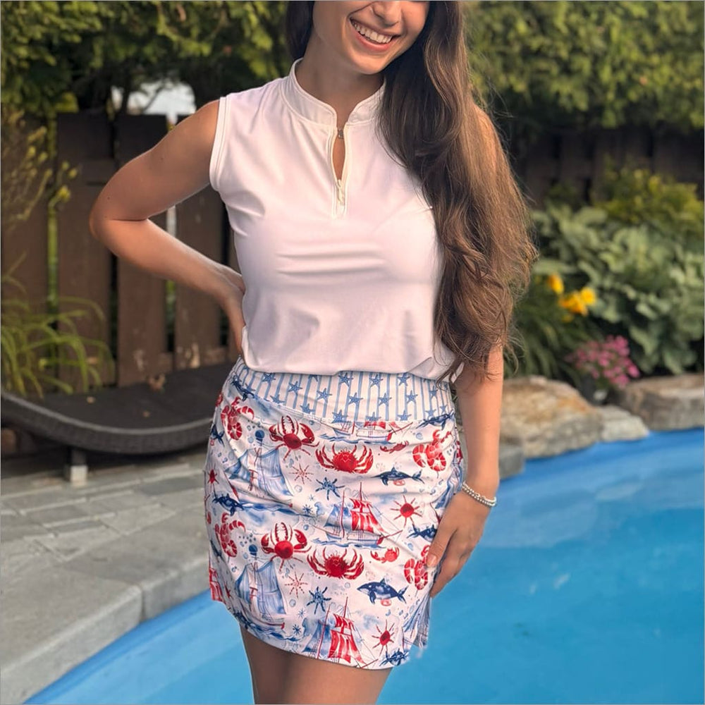 AHOY FASHION PRINT SKORT - Fashion Skort