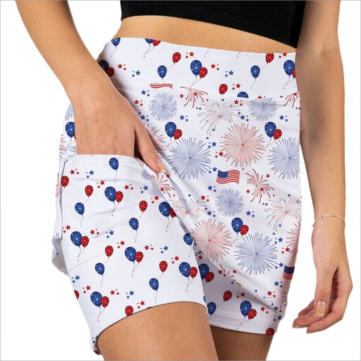 Celebration Red, White and Blue Skorts - Fashion Skort