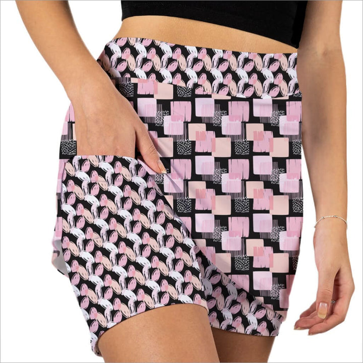 Checked Out Pink Skort - Fashion skort