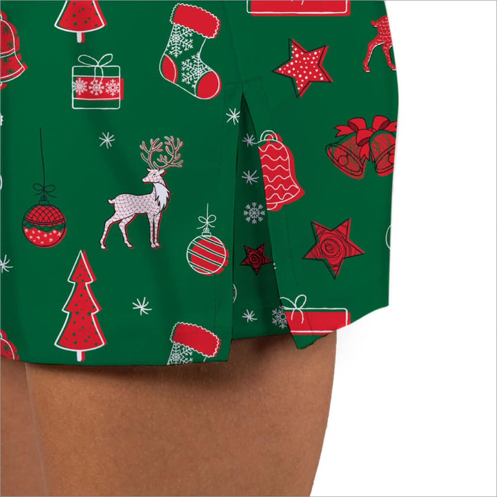Christmas Holiday Printed Skort- Holiday Printed Skort