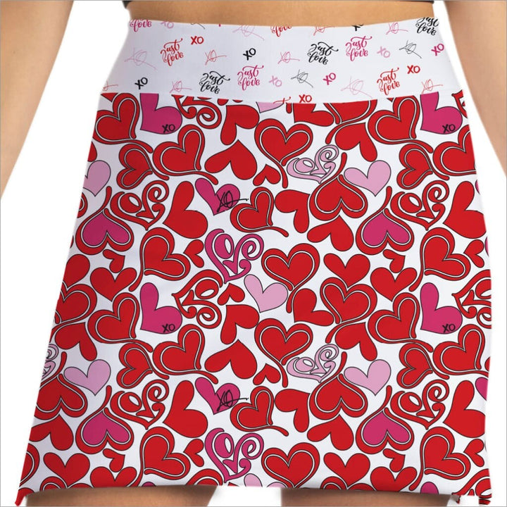 Valentine's Day Pattern Skort