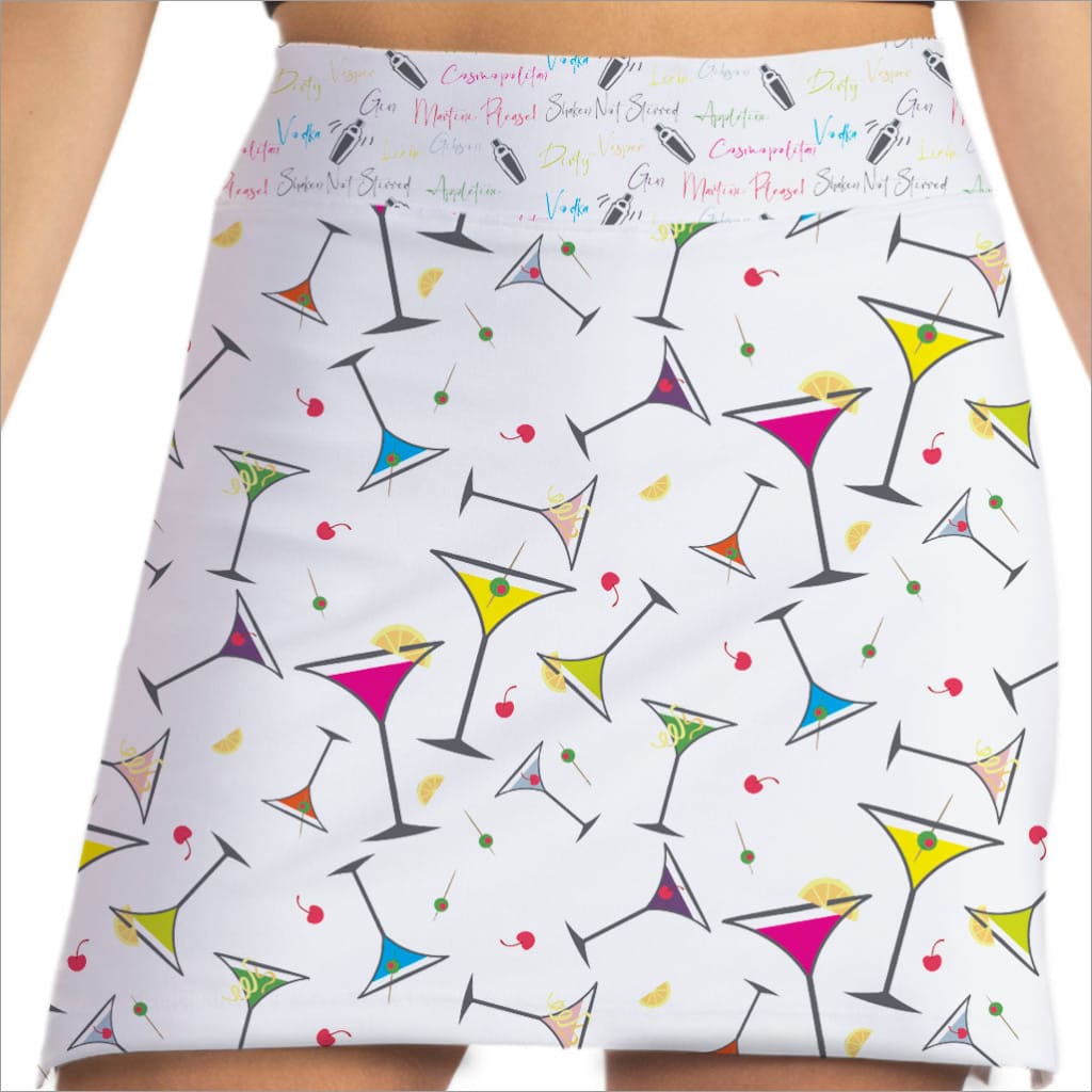 SHAKEN NOT STIRRED - Martini Style Skort Print
