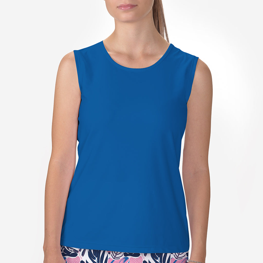 SLEEVELESS CREW NECK TOP - Royal Blue / xs - Shirts & Tops