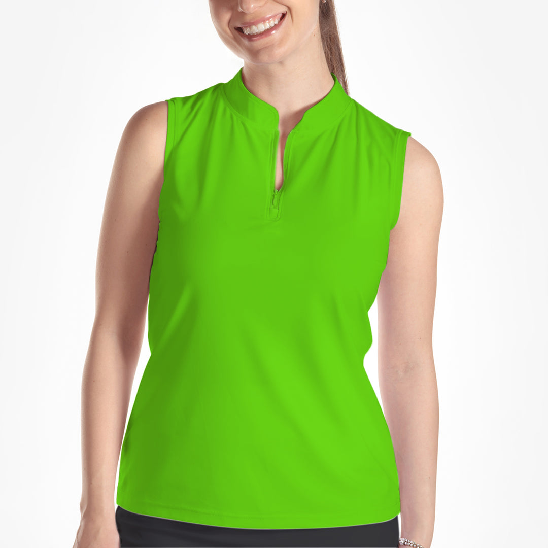 SLEEVELESS QUARTER ZIP TOP - Shirts & Tops