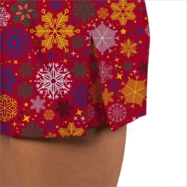 Snowfall Printed Skort - Fun Holiday Colorful Skort