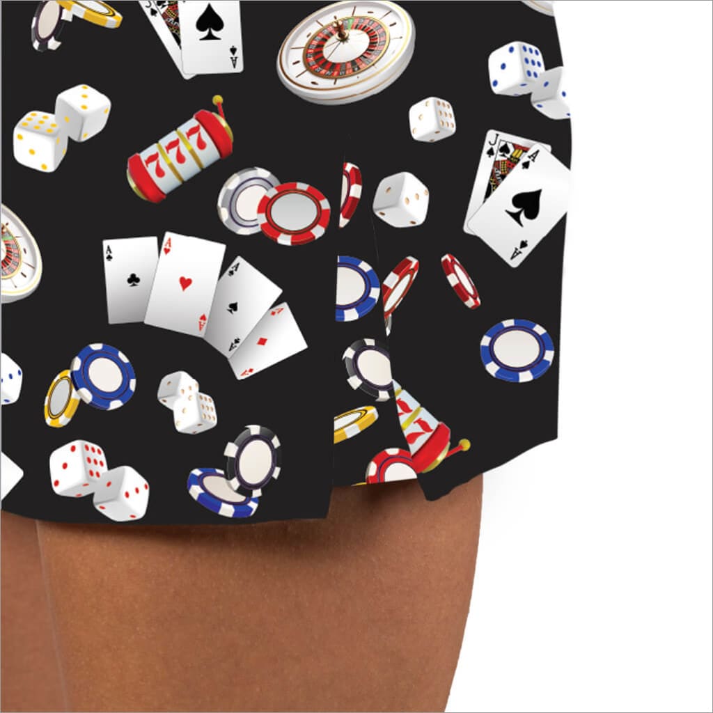 U Betcha Vegas Inspired Black Skort