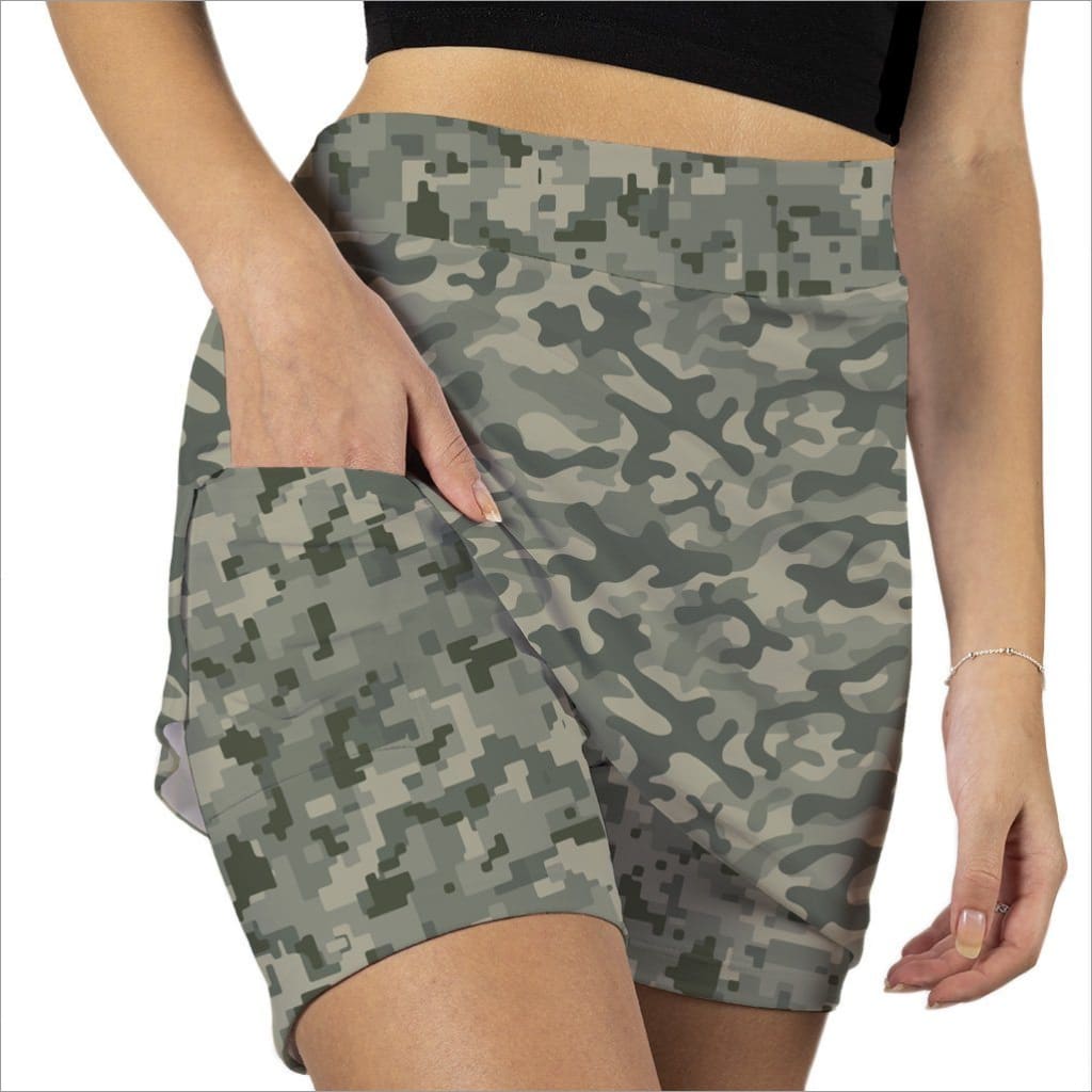Camo Green Skort - Fashion Skort