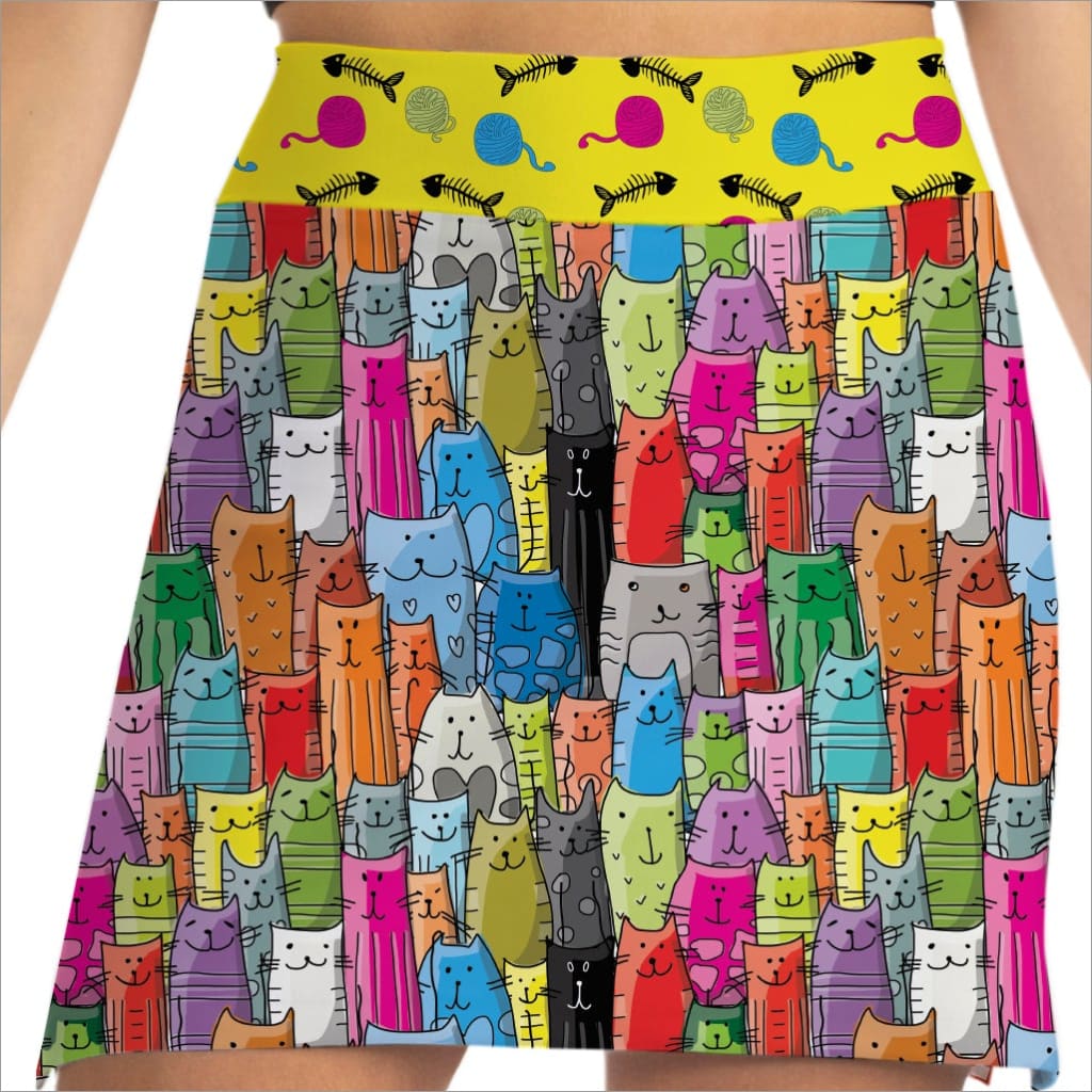 Meow Mix Cat Lover Skort - Women's Fashion Skorts With Pockets