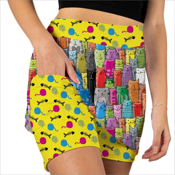 Meow Mix Cat Lover Skort - Women's Skorts With Pockets