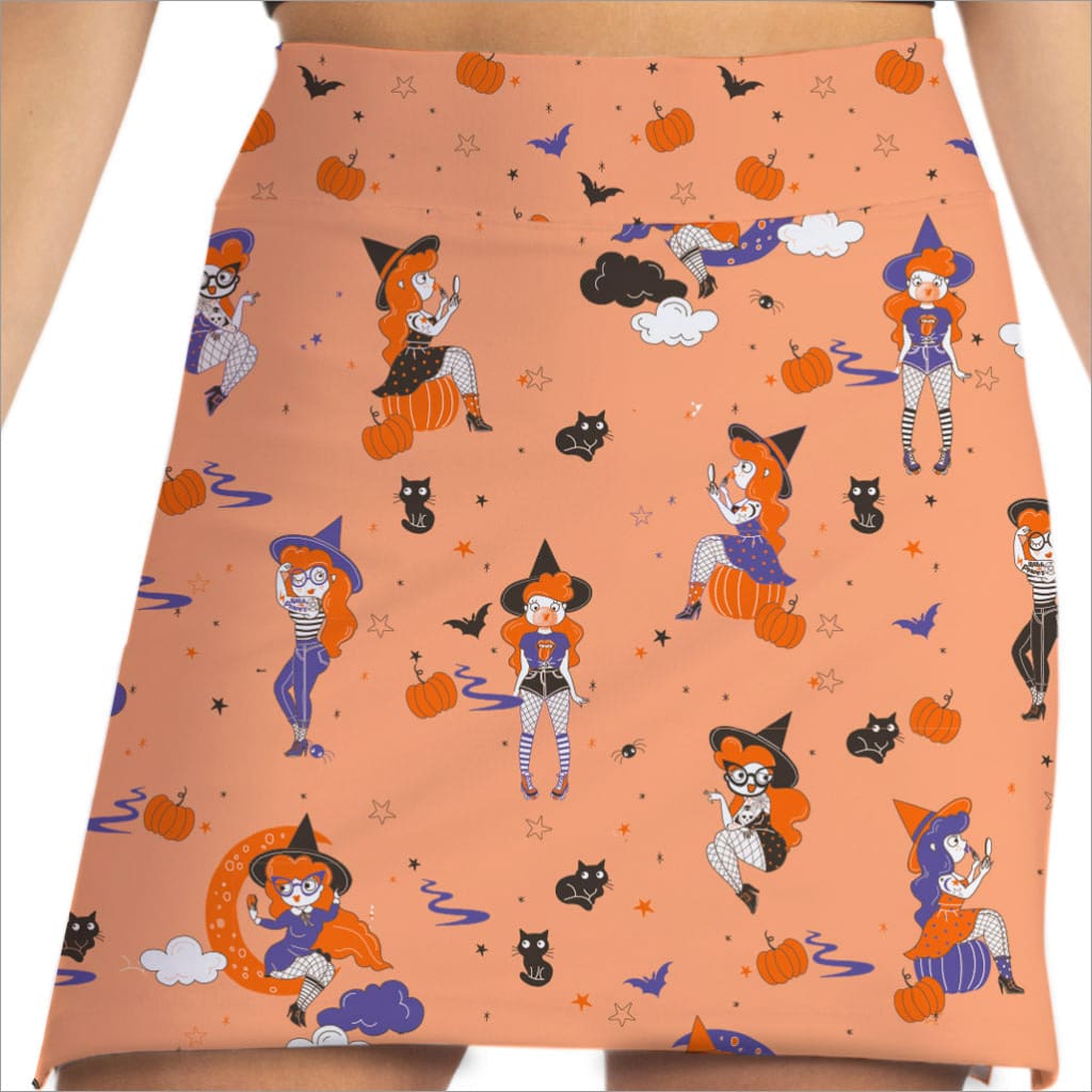 Pretty Little Witches - Halloween Printed Skort