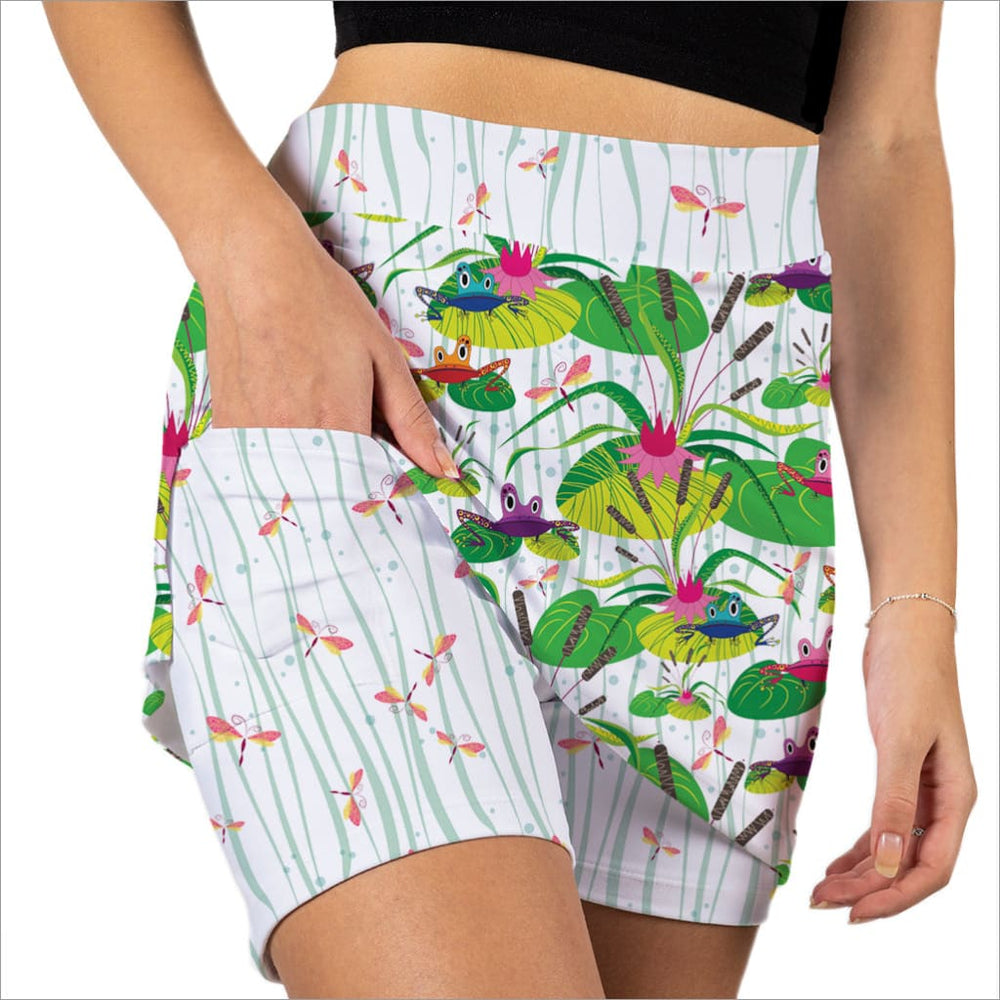 Prince Charming Frog Print Skort - Fashion Skort