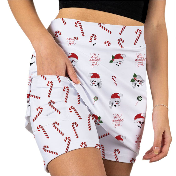 Santa Baby Holiday Printed Skort - Fashion Skort
