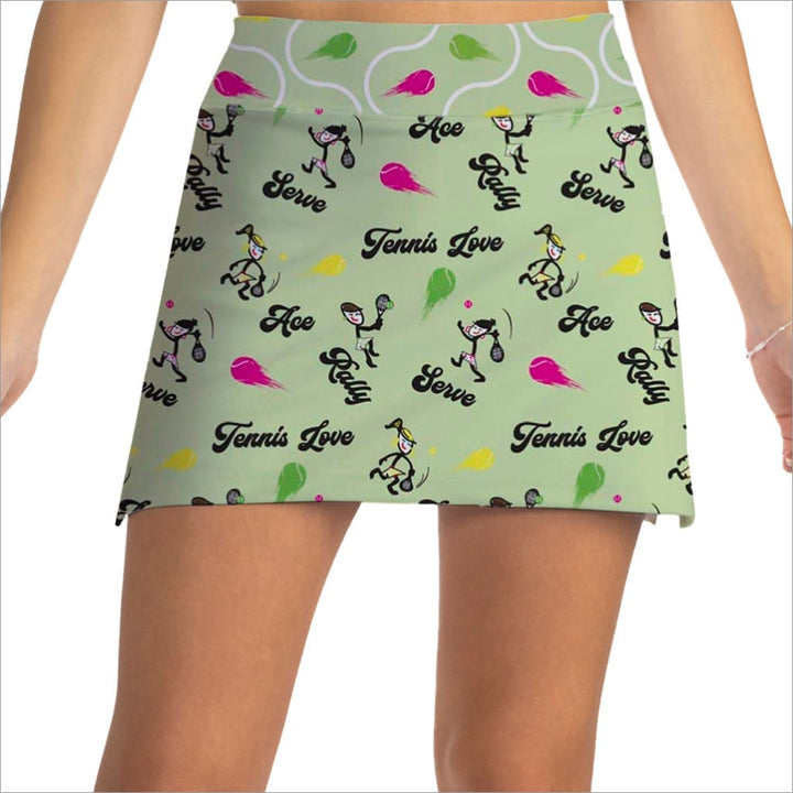 SOFY PLAYS TENNIS GREEN SHORT FASHION SKORT