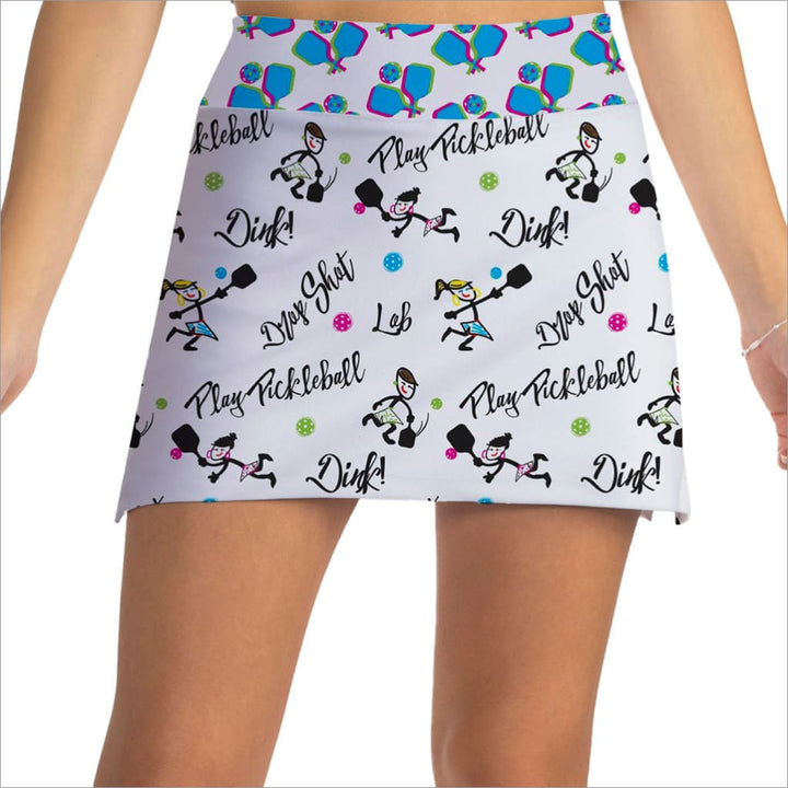 SOFY PLAYS PICKLEBALL WHITE FASHION SKORTS
