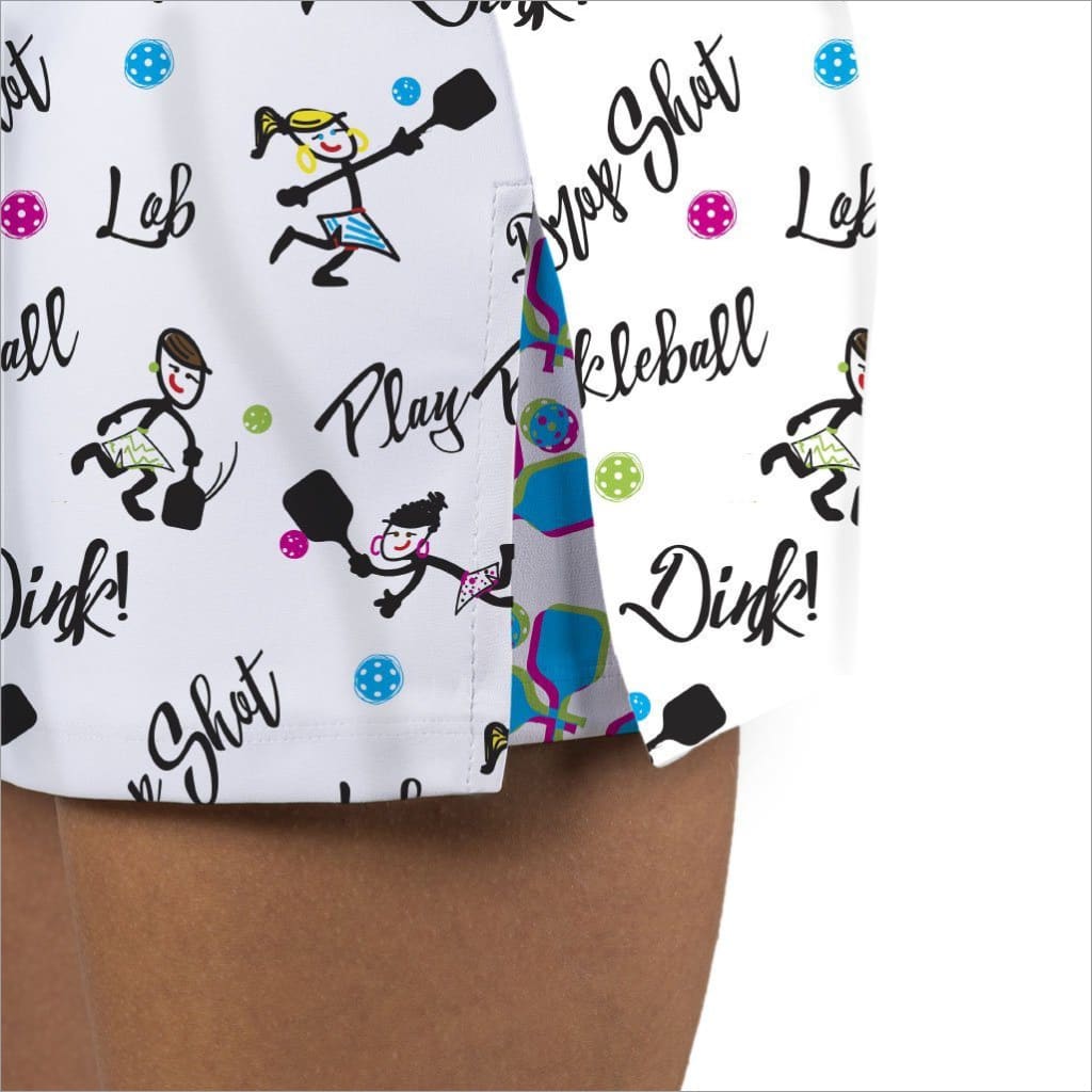 Womens Pickleball Skorts WHITE - Fashion Skort