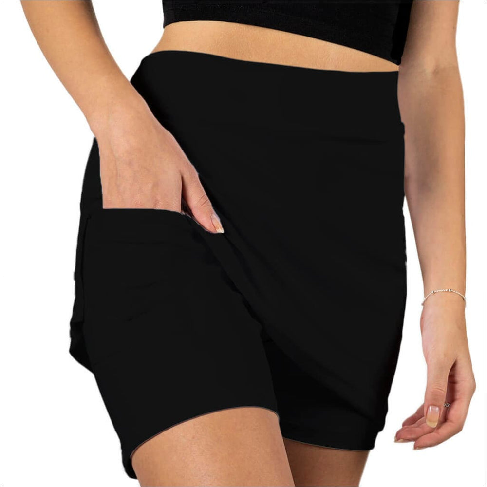 skort black