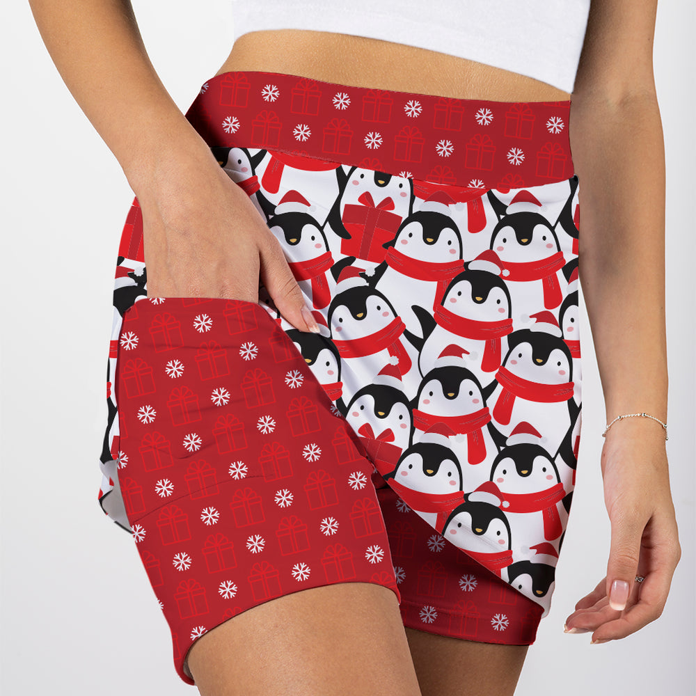 Festive Winter Skorts for Women