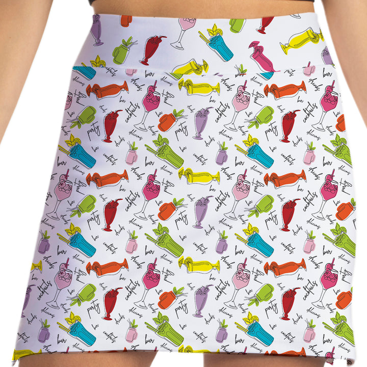 SIP HAPPENS WHITE SKORT