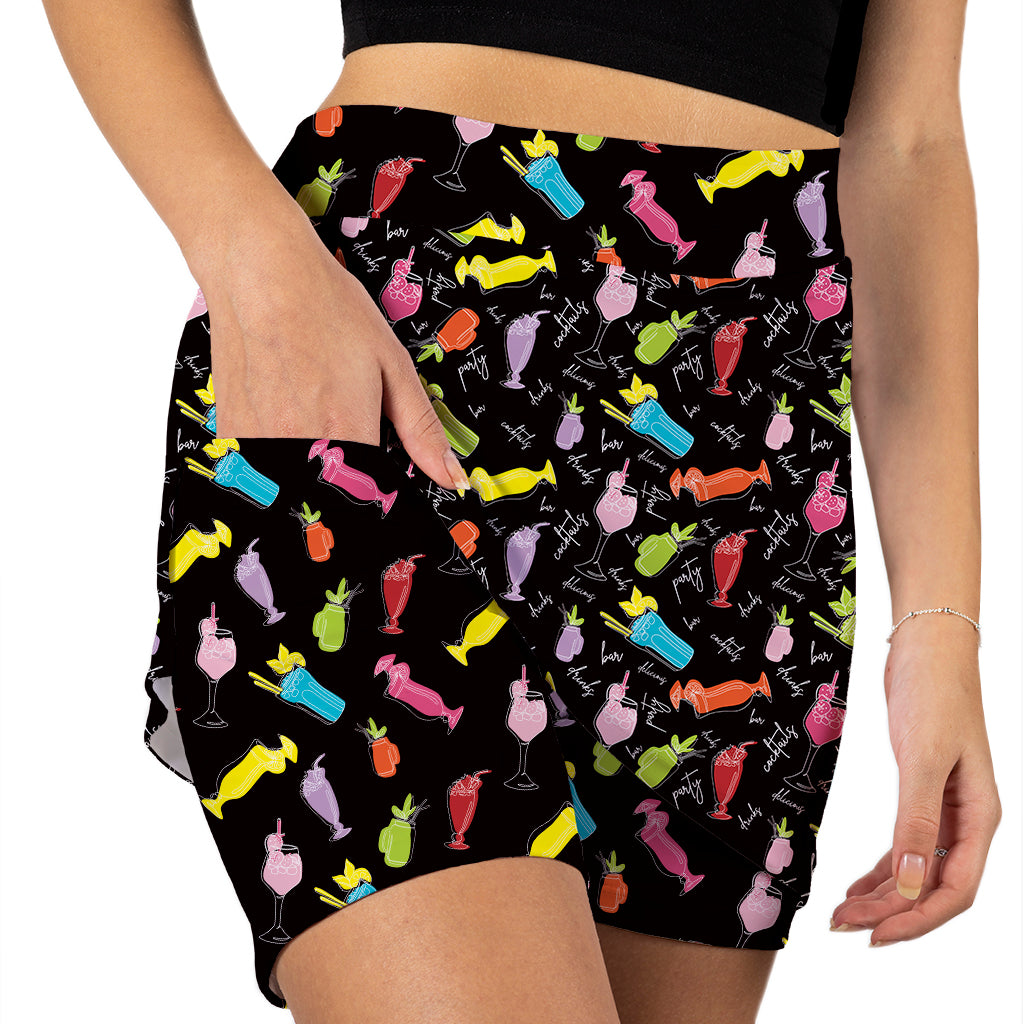 SIP HAPPENS BLACK SKORT