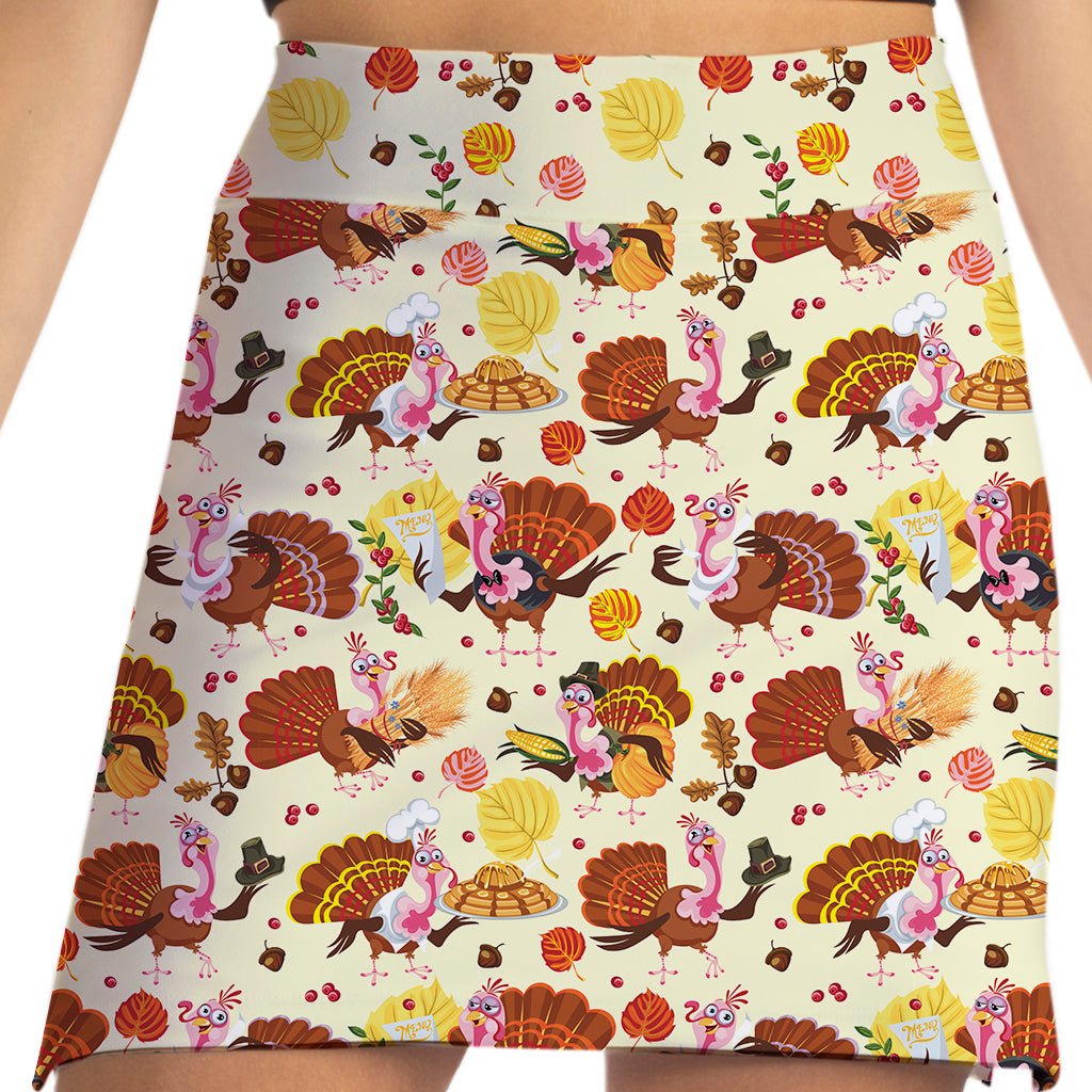 TURKEY TROT THANKSGIVING SKORT