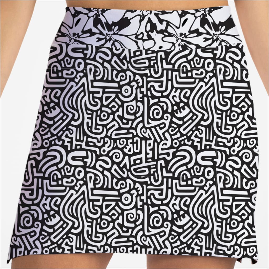 AMAZED BLACK & WHITE SKORT - Fashion Skort