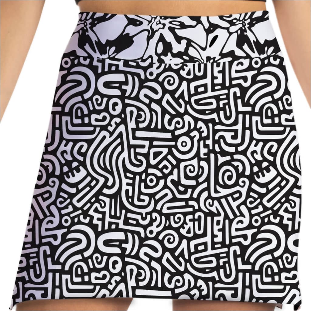 AMAZED BLACK & WHITE SKORT - Fashion Skort