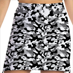 camo black skort