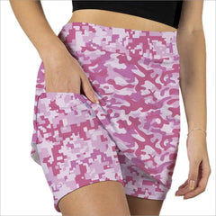 camo pink vacation skorts