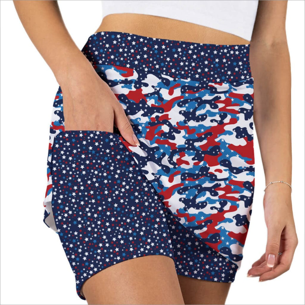 CAMO USA SKORT - Fashion Skort