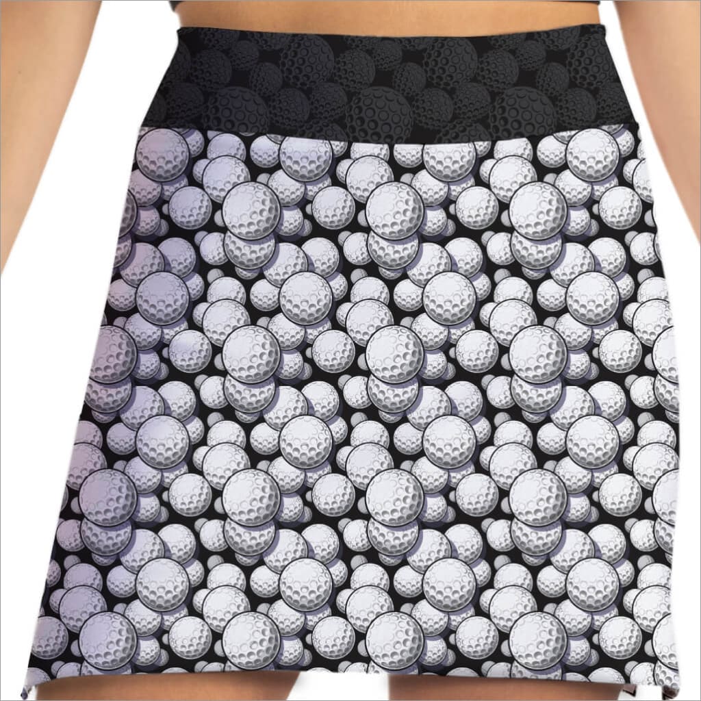 DIMPLE DOODLE BLACK AND WHITE SKORT - Active Skort