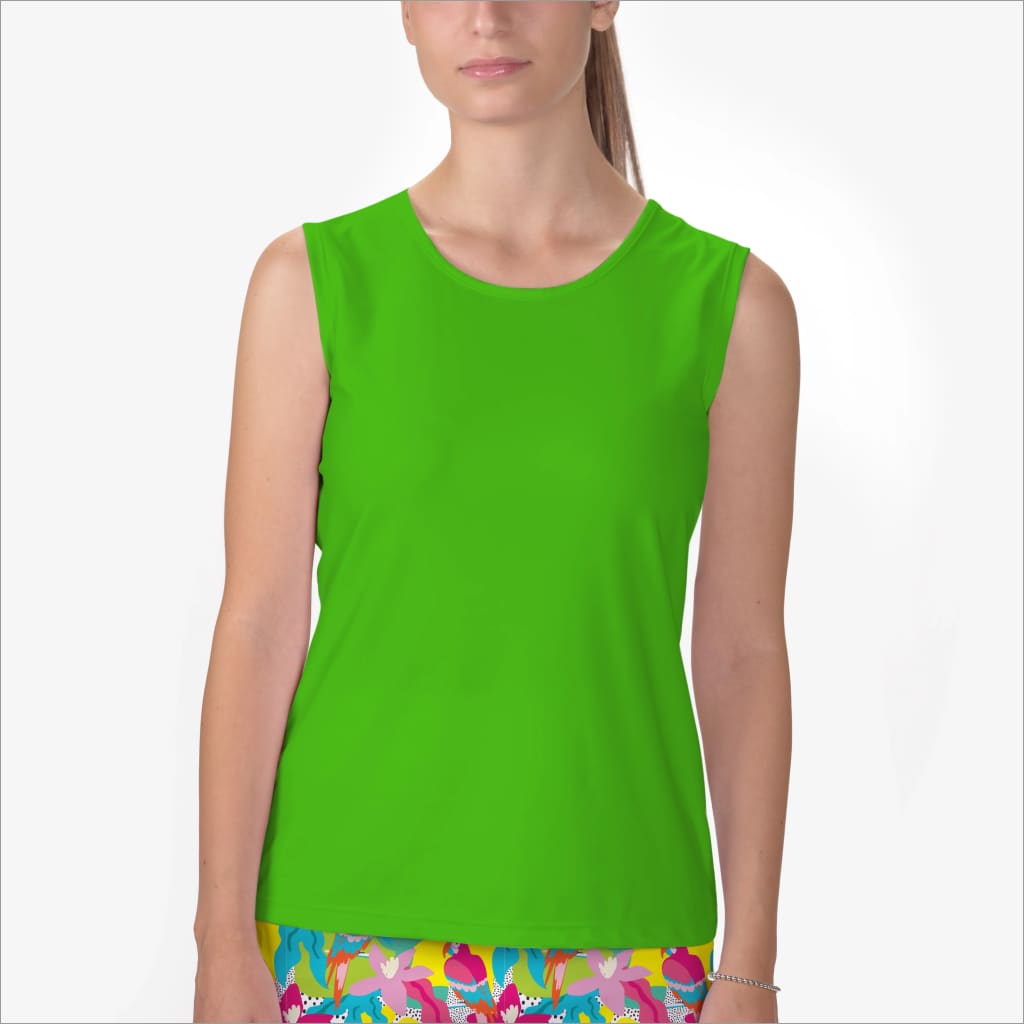 KELLY GREEN CREW NECK TOP - Shirts & Tops