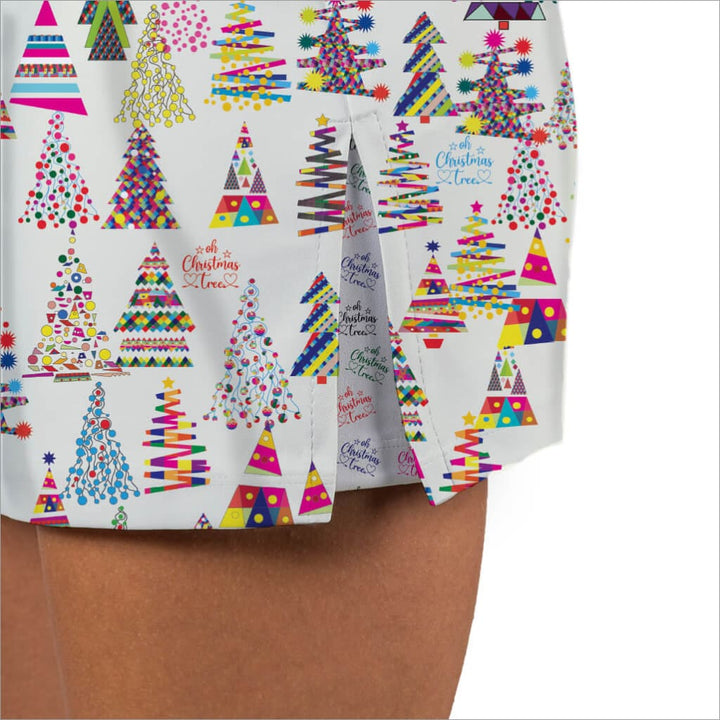 Oh Christmas tree Holiday Printed Skort- Fashion skort