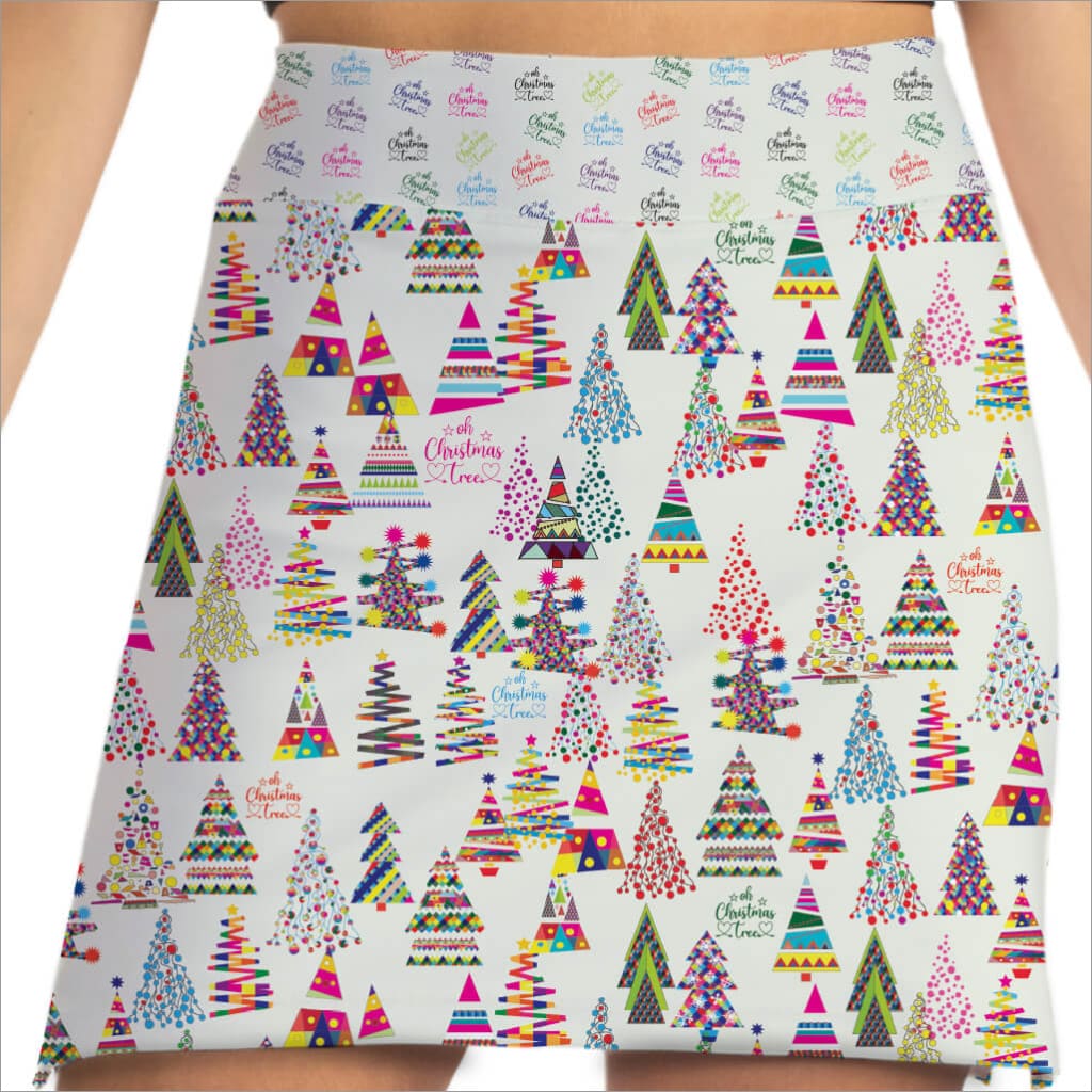 Oh Christmas tree Holiday Printed Skort- Fashion skort