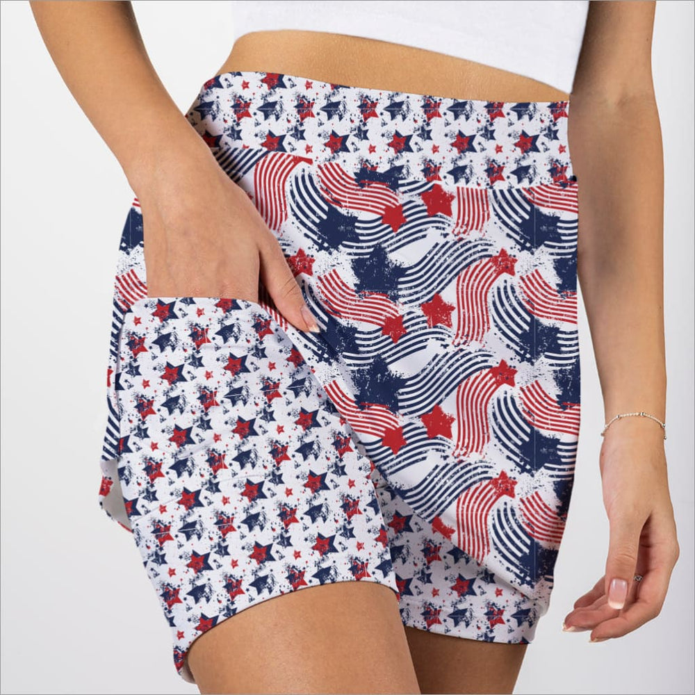 Star Spangled Pattern Skort.
