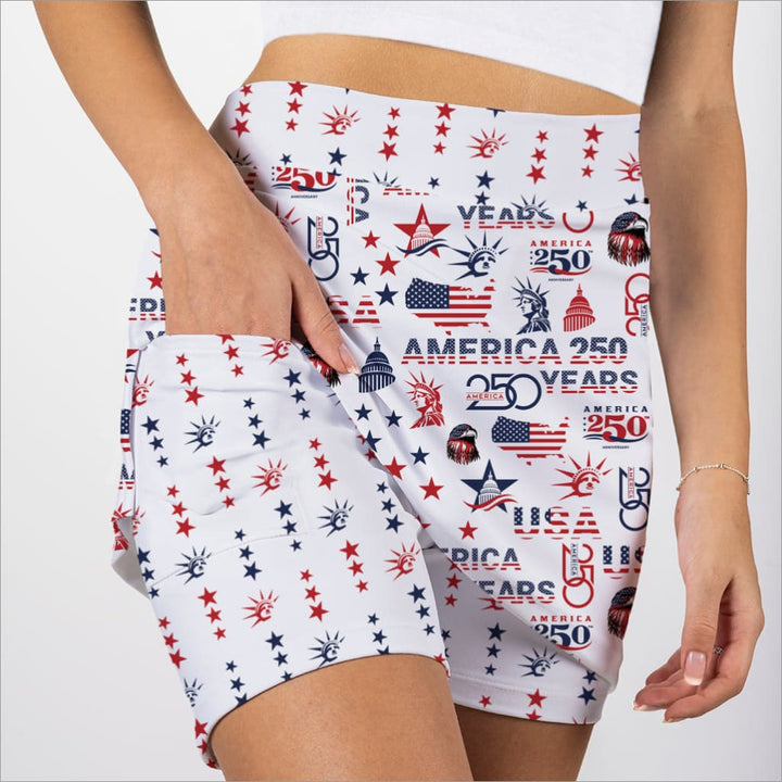 USA 250 WHITE SKORT - Fashion Skort