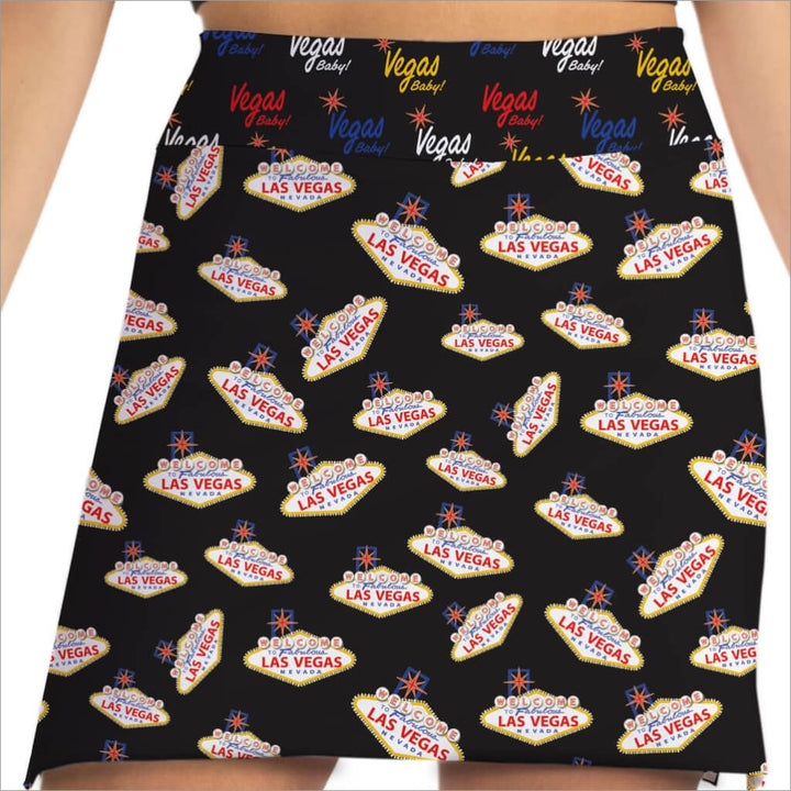 Vegas Baby! Inspired Black Skort