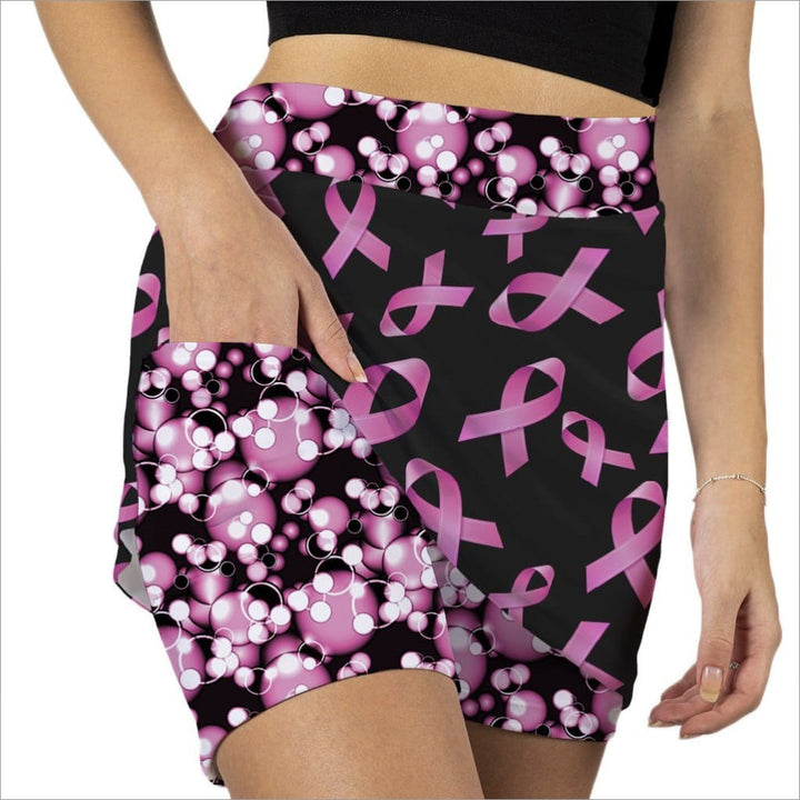 Cure Breast Cancer Black - Fashion Skort