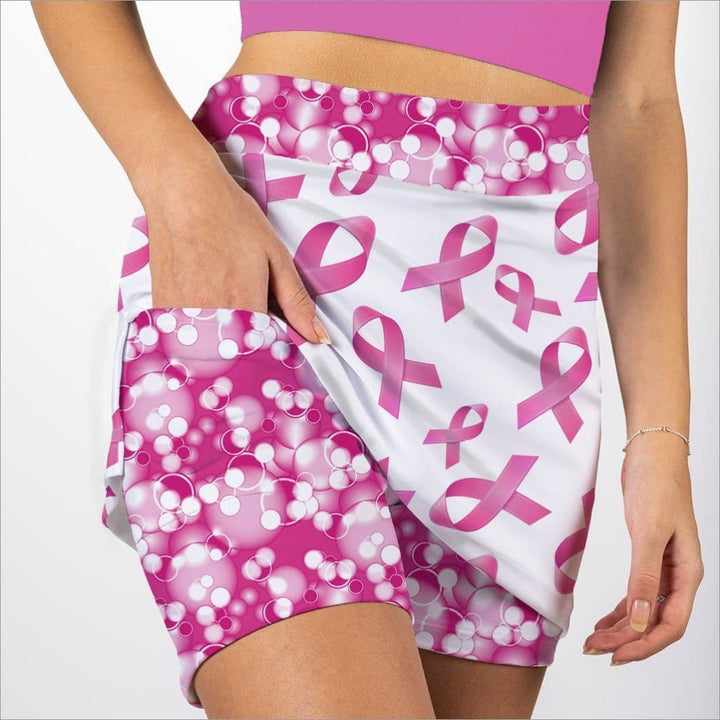 Cure Breast Cancer White Fashion skort