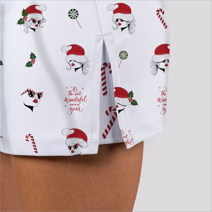 Santa Baby Holiday Printed Skort  - Fashion Skort