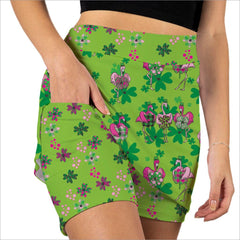 St. Paddy's Flamingo Green Skort - Fashion Skort